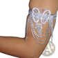 Fairy Butterfly Rhinestone Tassel Arm Chain Bracelet
