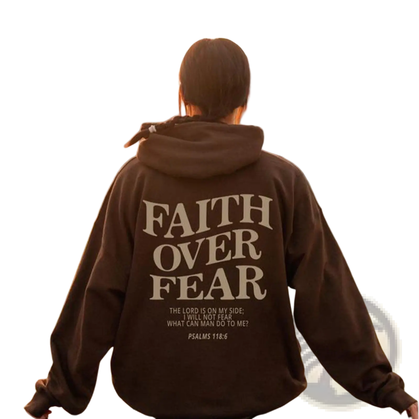 Faith Over Fear Psalm 118:6 Christian Aesthetic Hoodie
