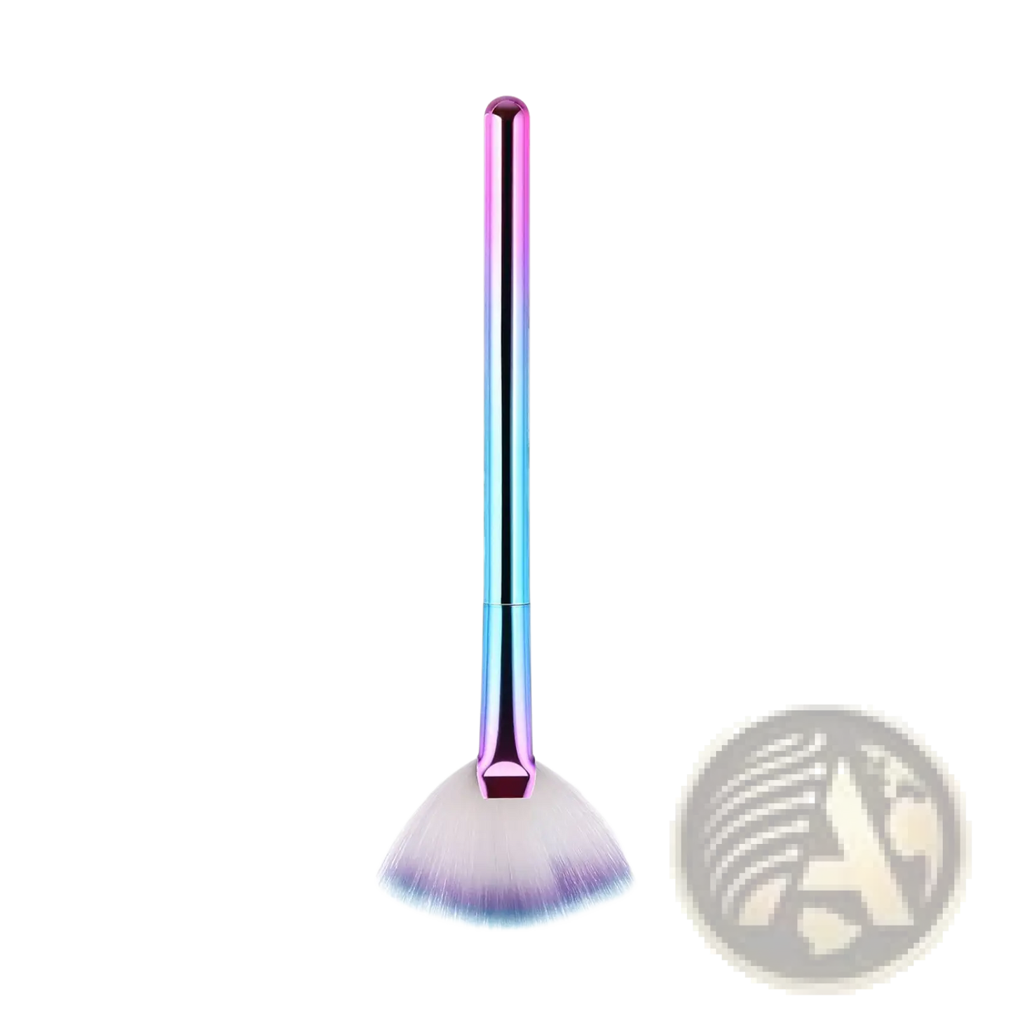 Fan Makeup Brush Set Iridescent Gradient Handle 3pc