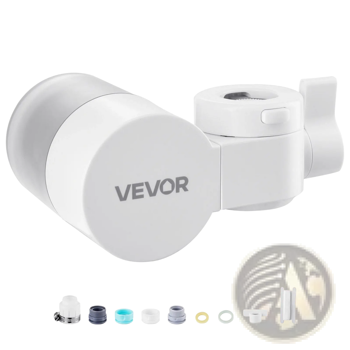 Faucet Mount Water Filter Vevor Kitchen Purifier White