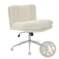 Faux Fur Office Chair Wide Seat Swivel Vanity Chair