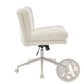 Faux Fur Office Chair Wide Seat Swivel Vanity Chair