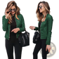 Faux Leather Bomber Jacket Fitted Zip Up Coat