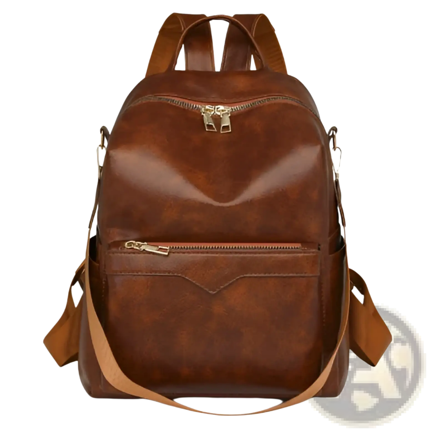 Faux Leather Women's Large Capacity Commuter Backpack