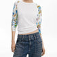Desigual - FLORAL SLEEVE SWEATER