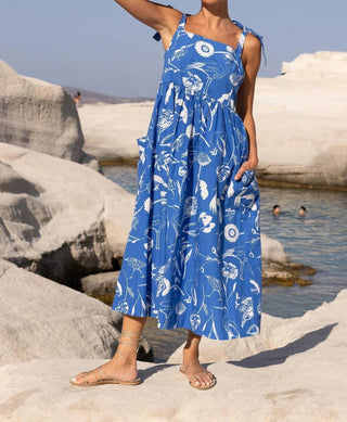 Oliphant - Tie Strap Pocket Midi Dress