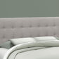 Queen Size Upholstered Gray Headboard