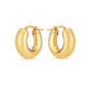 14k Yellow Gold Small Puffy Hoops