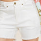 La Miel - Mineral Wash Frayed Hem Denim Shorts