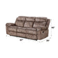 Zubaida Two Tone Recliner Sofa with USB Port and Drop Down Table