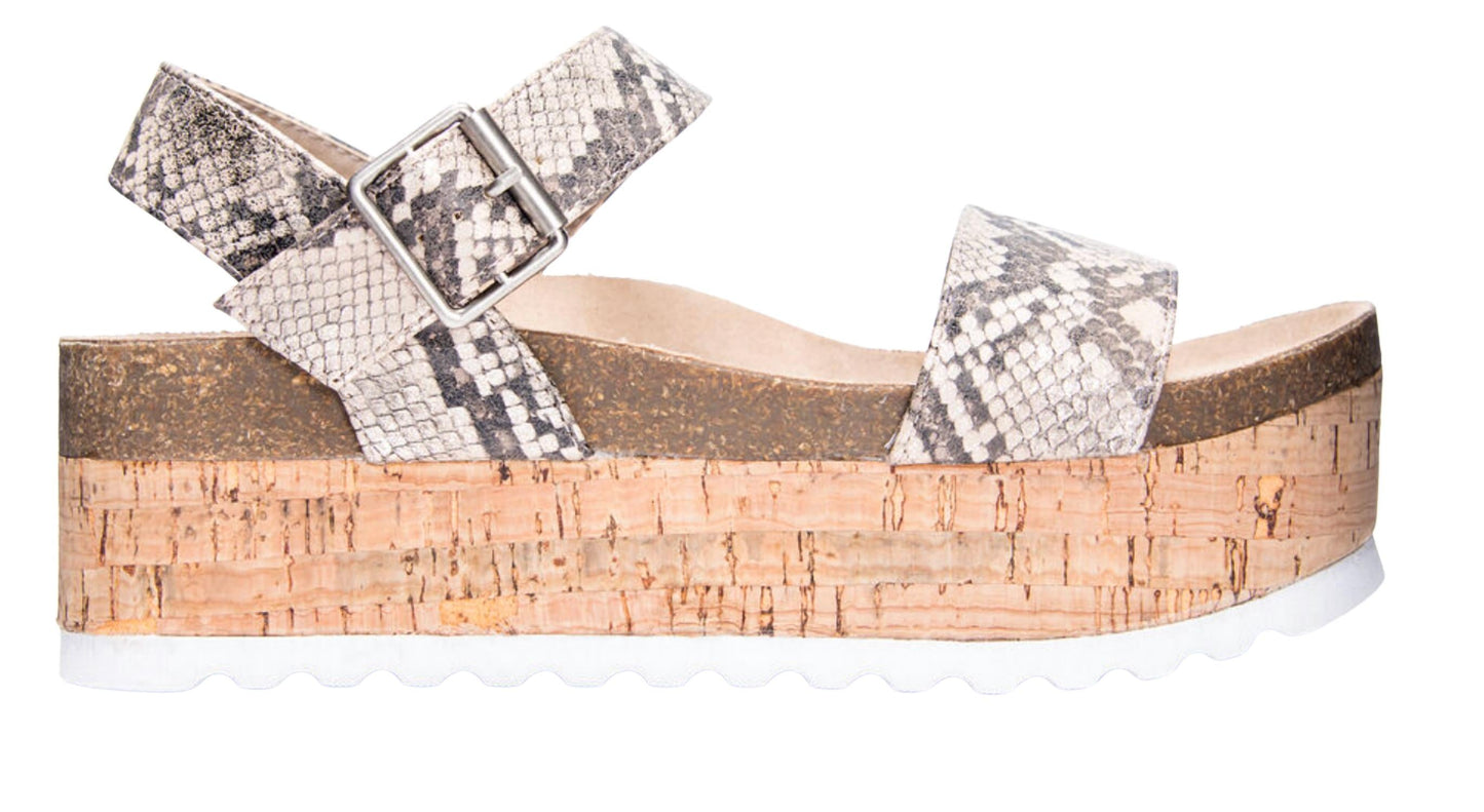 Dirty Laundry - Dusk Palms Platform Sandal