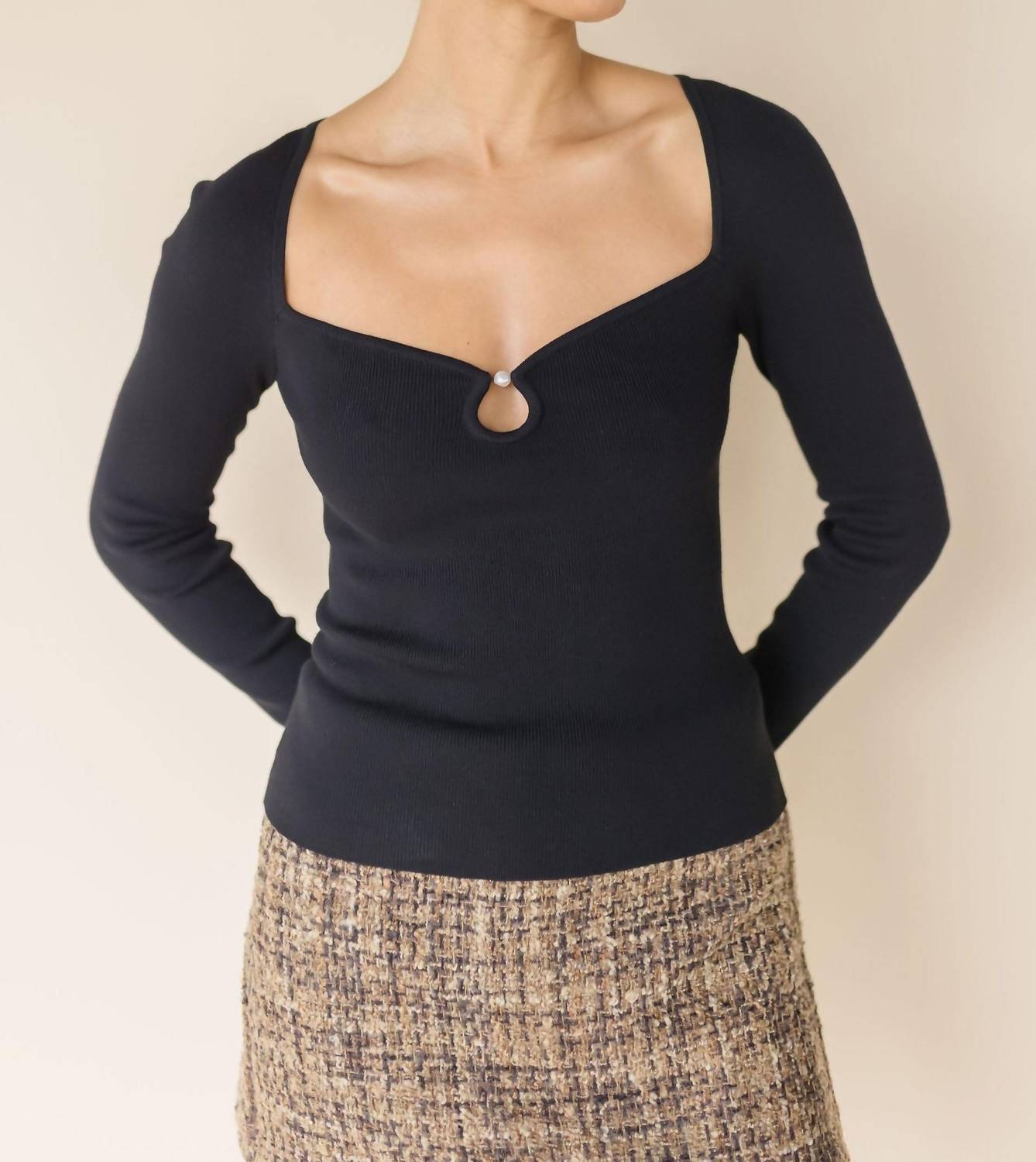 Astr - Is Pearl Detail Sweater