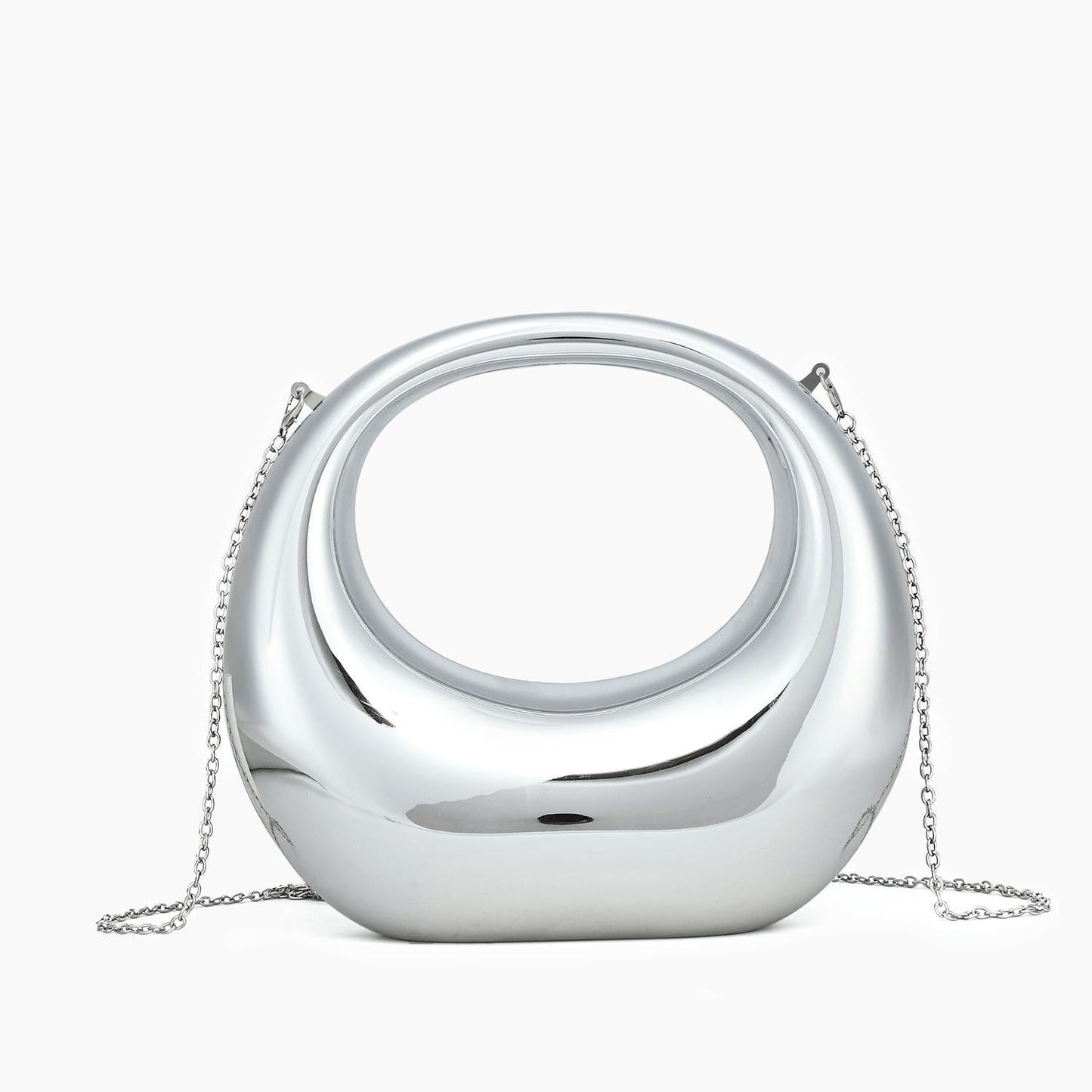 Like Dreams - Women's Moonlit Love Metallic Clear Clutch Bag
