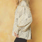 Entro - Contrast Print V-Neck Blouse