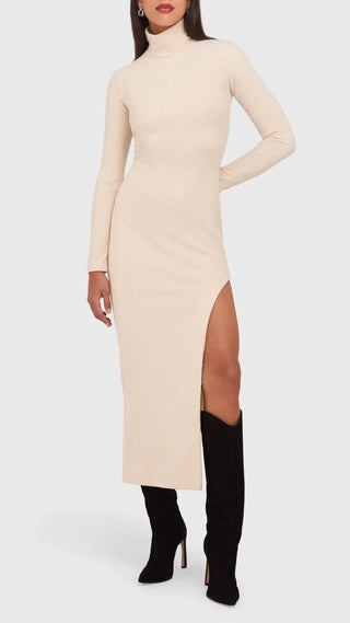 Amanda Uprichard - Secora Mock Neck Velvet Midi Dress