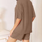 Basic Bae - Full Size Soft Rayon Half Sleeve Top And Shorts Set