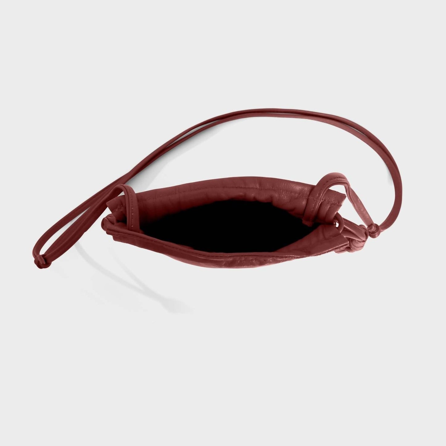 Lemiz - Women's Mini Bowie Drawstring Leather Bag