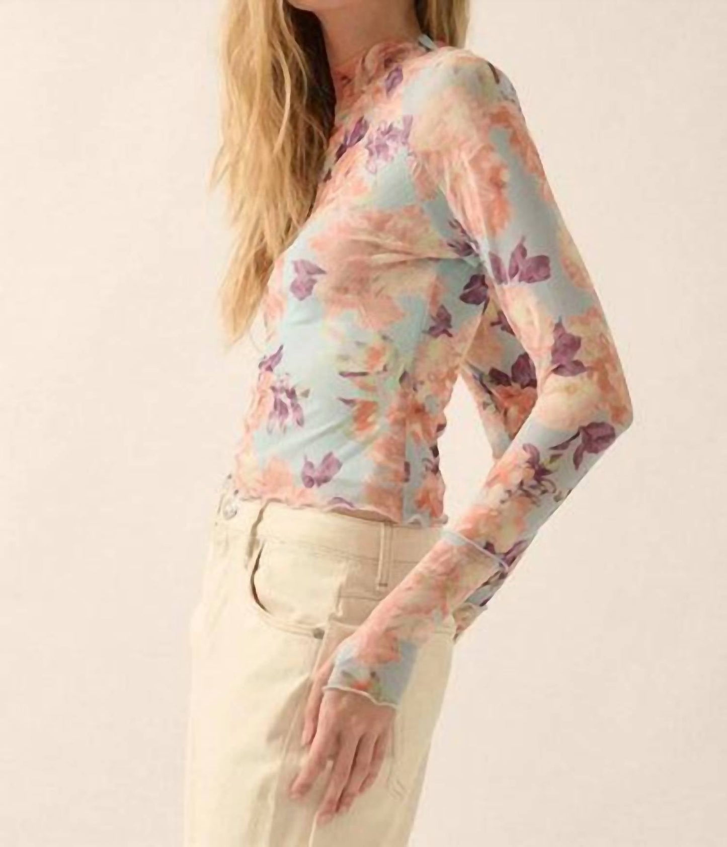 Promesa - Floral Mesh Top