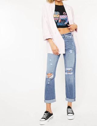 Kancan - Mid Rise Classic Boyfriend Jean