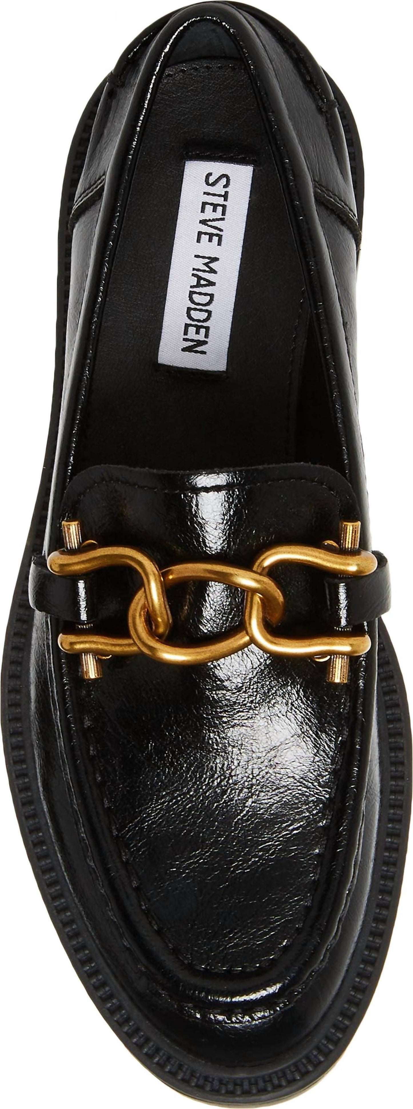Steve Madden - Women's Karmine Leather Chunky Chain Loafer