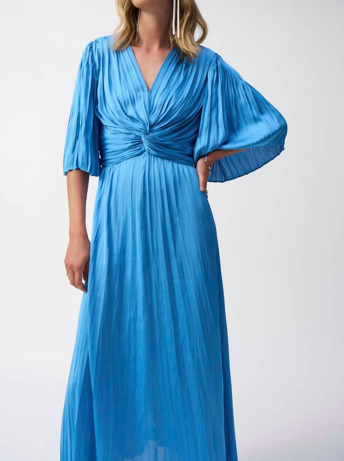 Joseph Ribkoff - Maxi A-line V-neck Dress