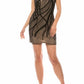 Aidan Mattox - Sleeveless Embellished Mesh Dress