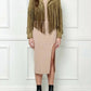 Trendsi - Veveret Suede Fringe Long Sleeve Moto Jacket