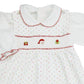 Baby Threads - Baby Girls Tis The Season 2-piece Smocked Romper Set