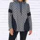 Kozan - Polka Dot Contrast Panel Hoodie