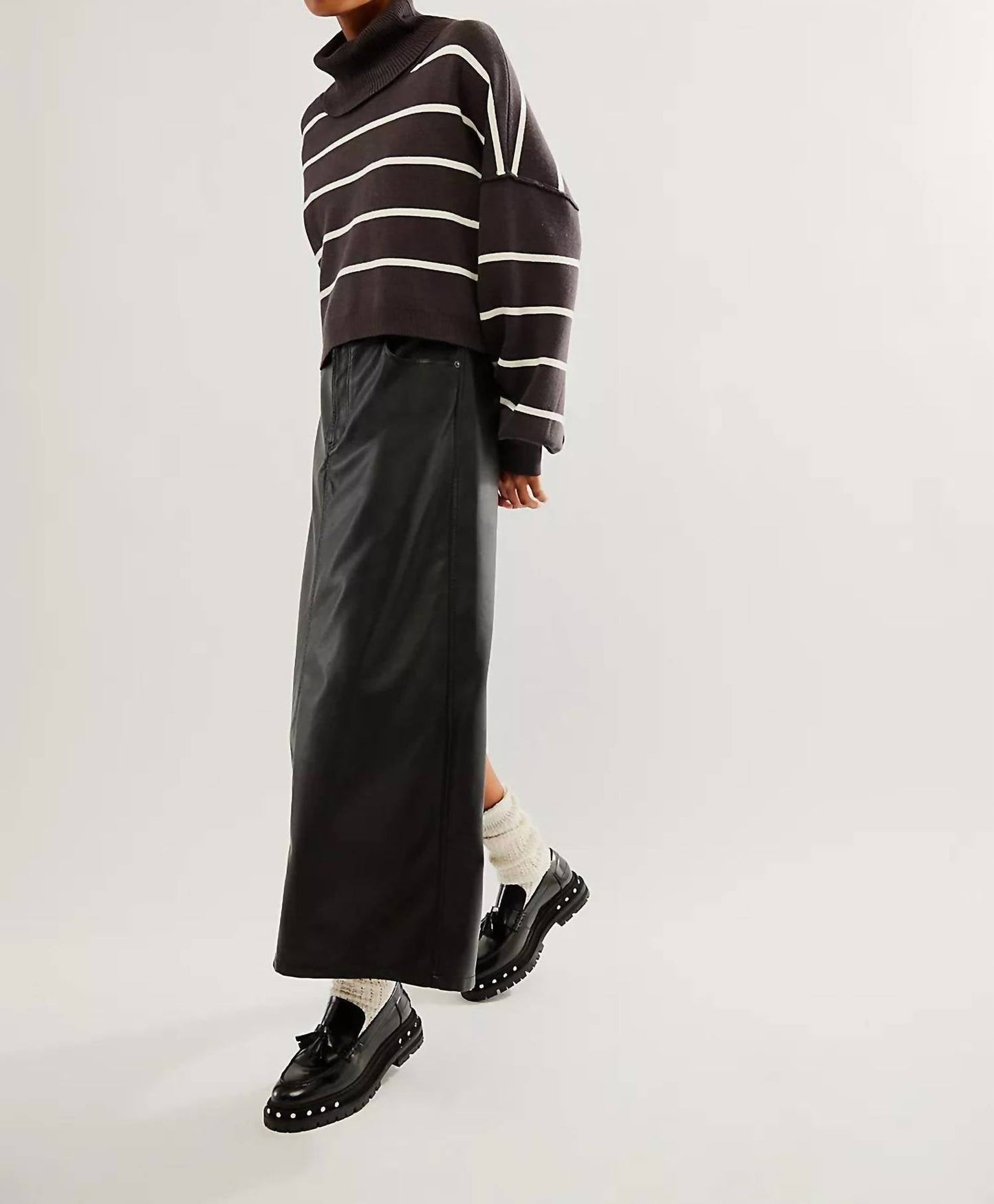 Free People - City Slicker Vegan Maxi Skirt