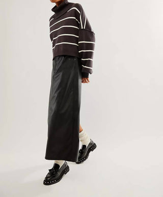 Free People - City Slicker Vegan Maxi Skirt