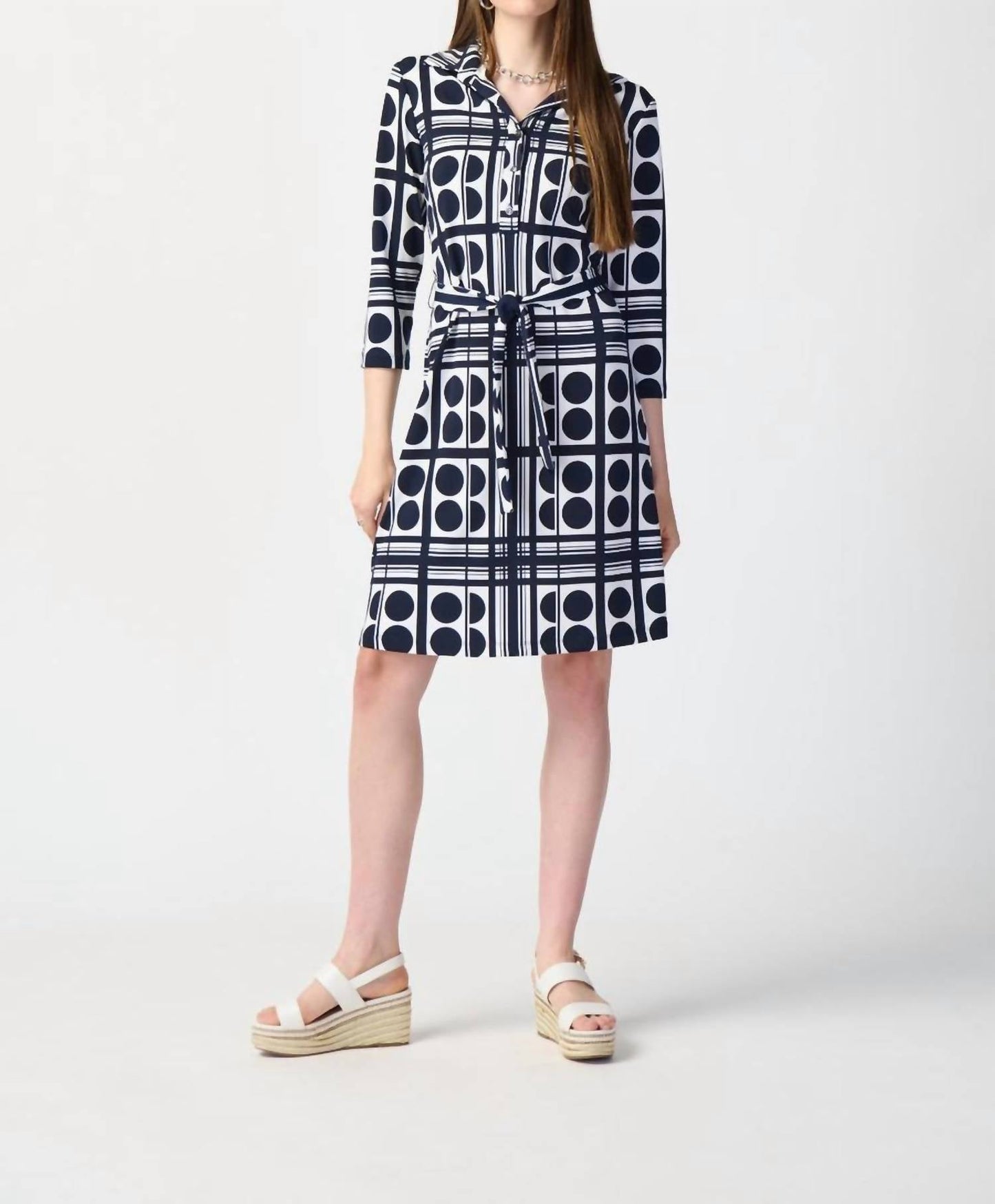 Joseph Ribkoff - Geometric Print Shirtdress