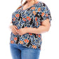 Karen Kane - Flutter Sleeve V-neck Top - Plus