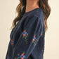 &Merci - Flower Embroidered Sweater