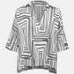 Joseph Ribkoff - Satin Geometric Print Boxy Top