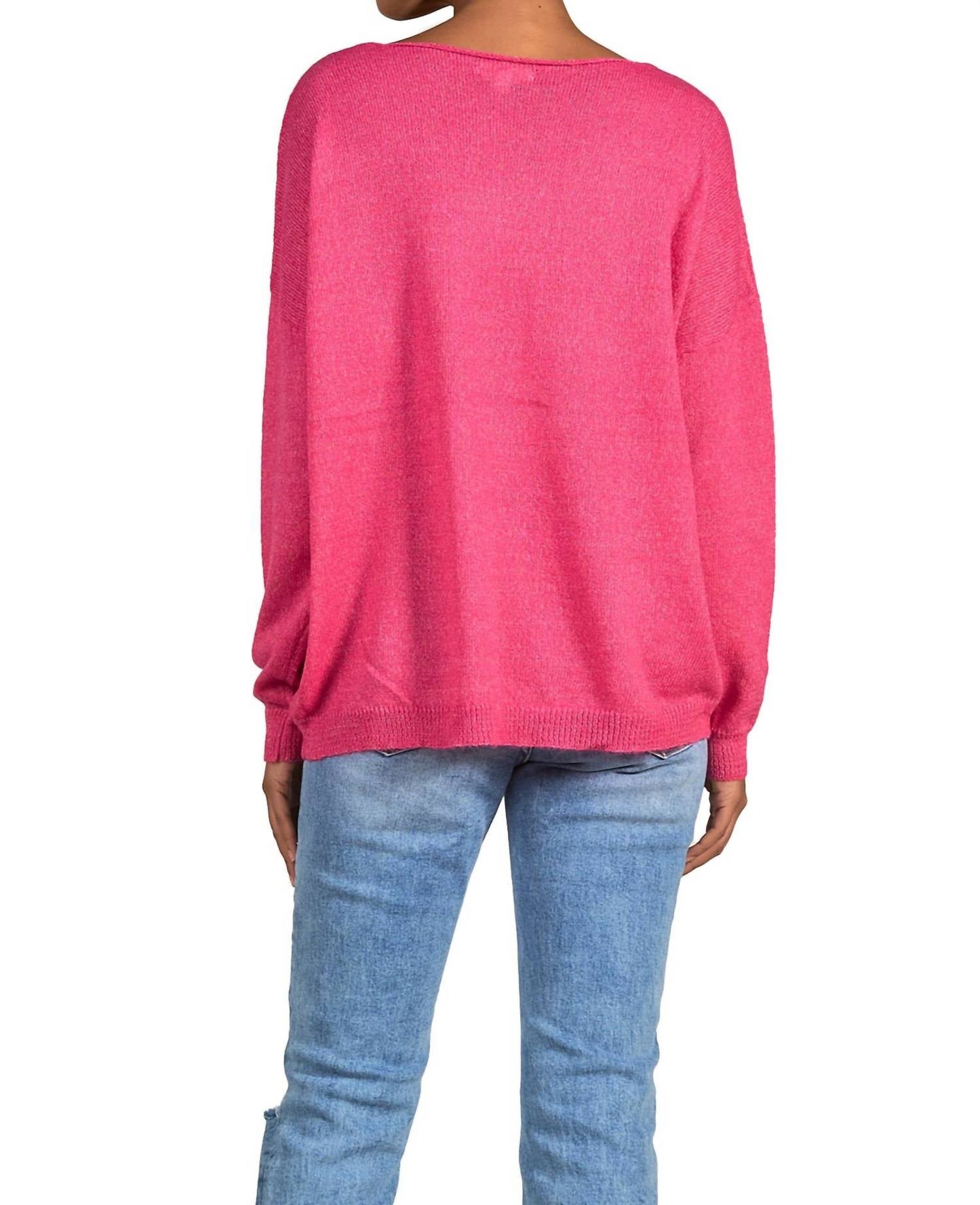 Elan - V-Neck "LOVE" Sweater