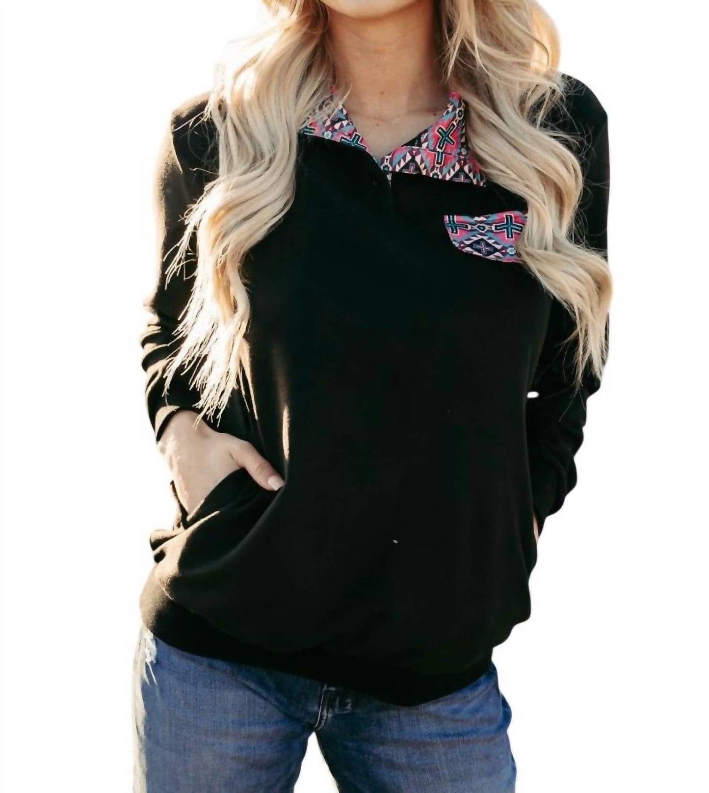 Sterling Kreek - Midnight Orchid Pullover Top