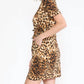 Burgundy Apparel - Animal Print Dress