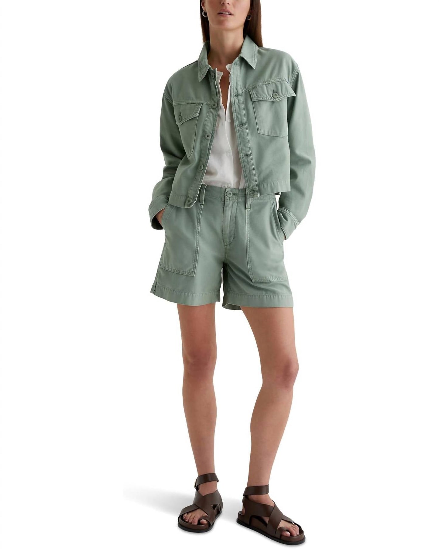 Ag Jeans - Rosa Mid Rise Utility Shorts