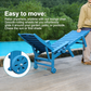 HDPE Chaise Lounge Chair Outdoor with Adjustable Backrest