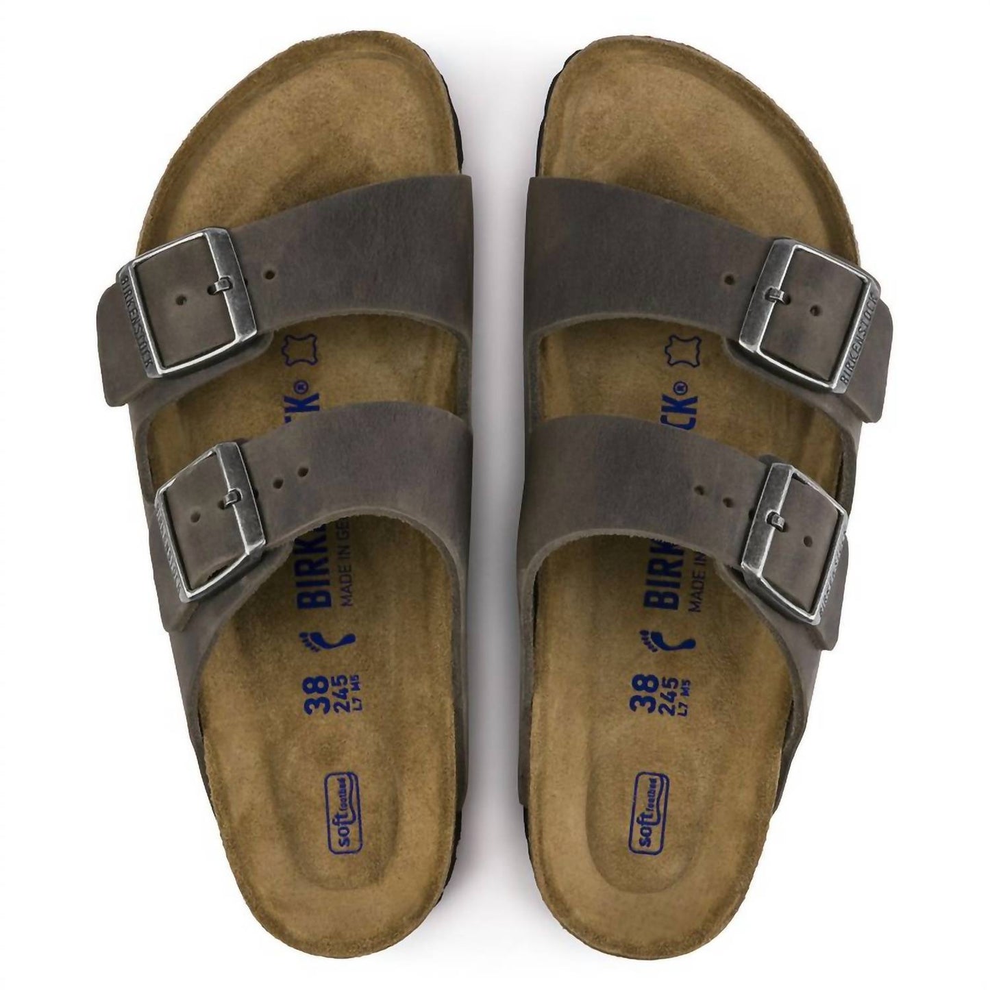 Birkenstock - Arizona Oiled Leather Soft Footbed Sandals - -unisex