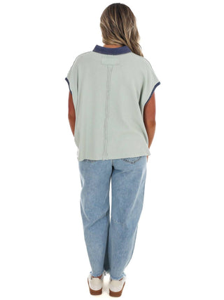 Ee:Some - Collar Code Boxy Top