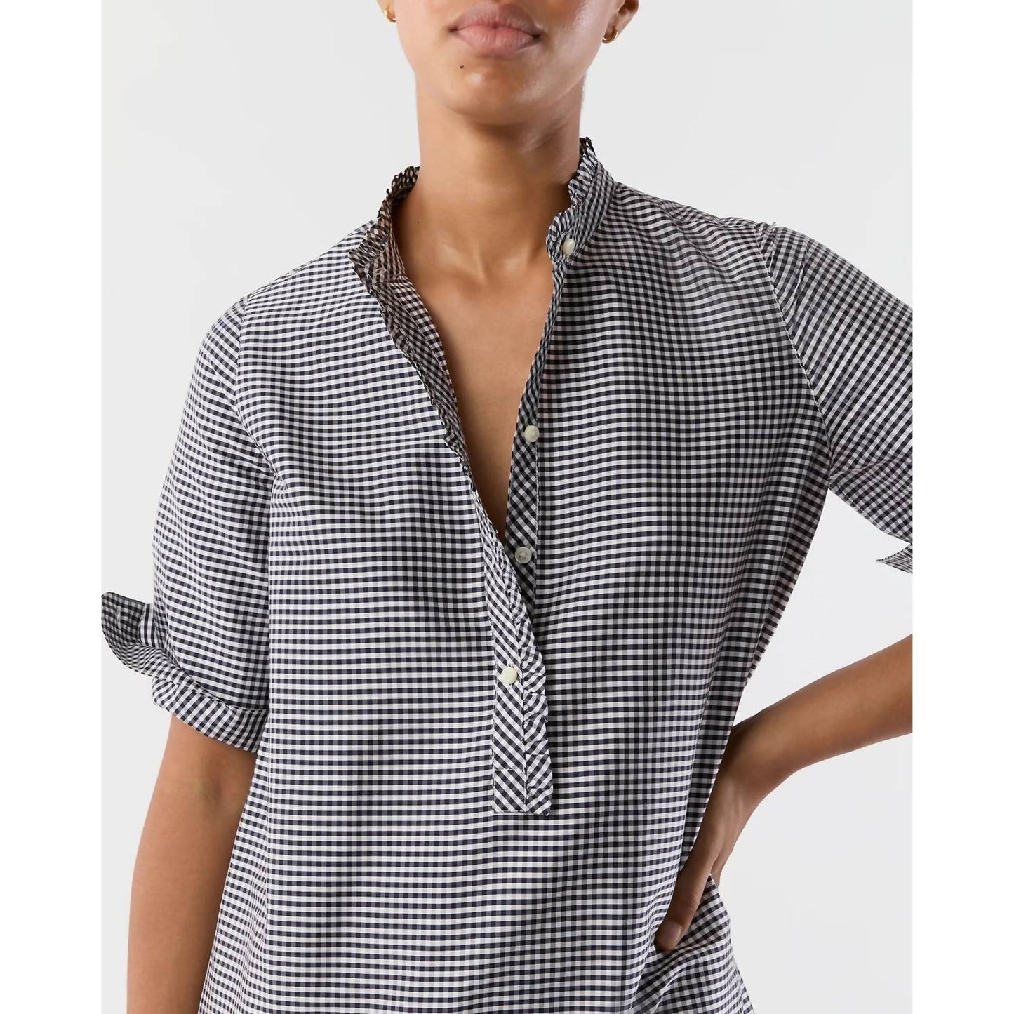 Ann Mashburn - Elbow Sleeve Frill Dress