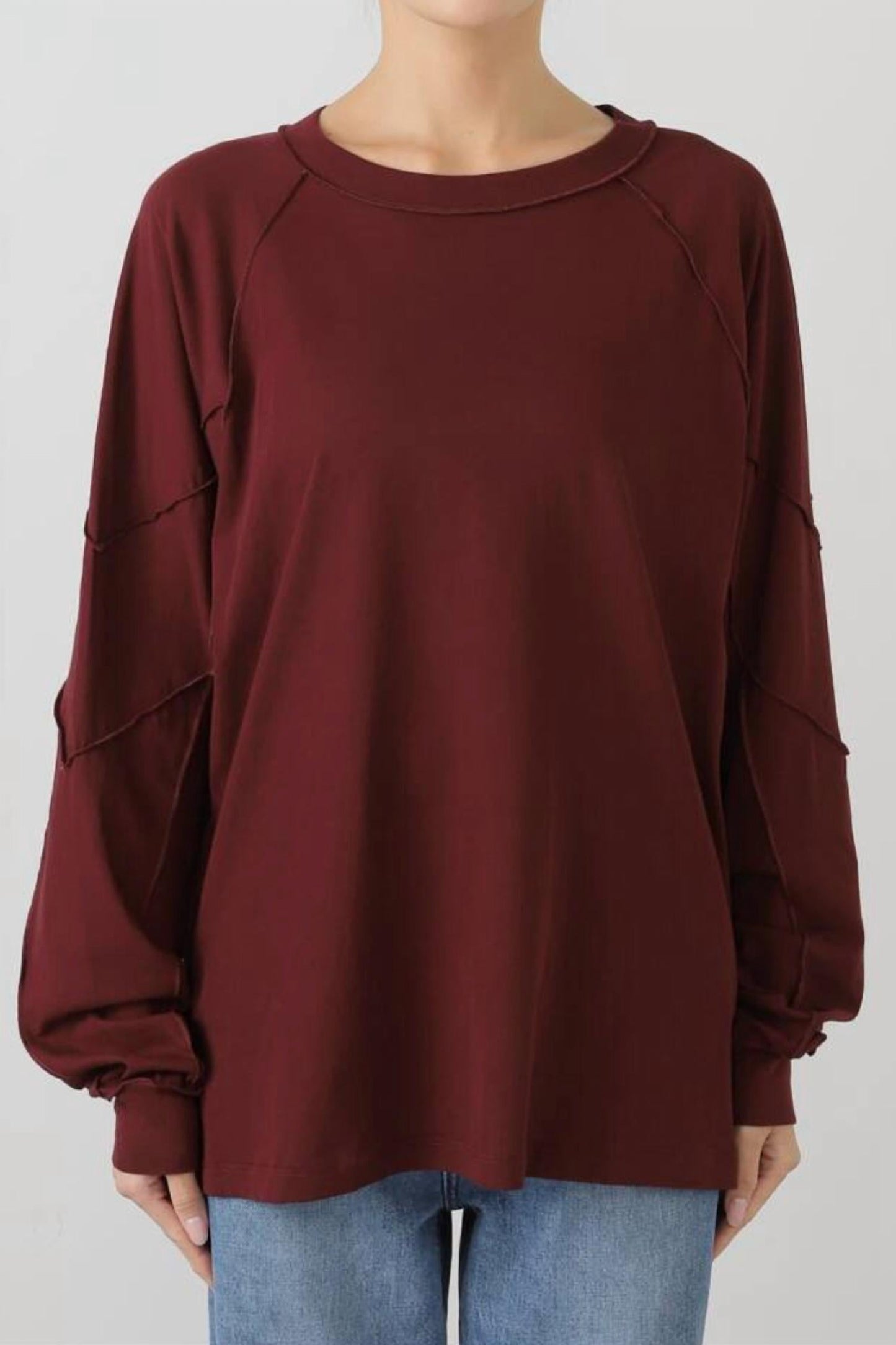 6397 - Inside Out Long Sleeve Raglan Top