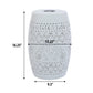 Solar Side Table with Built-in Solar Battery (White)