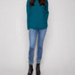 Charlie B - Lace Up Cuffs Knit Sweater