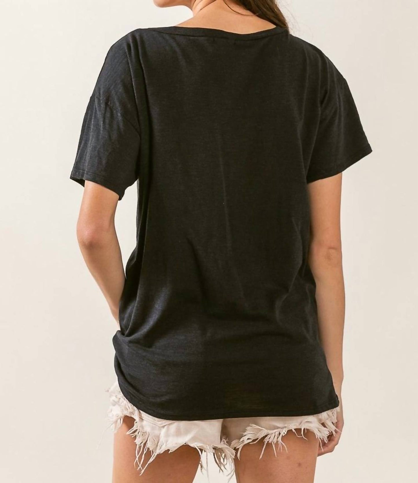 Bibi - Slub Lazer Cut Red White Blue Lettering Tee