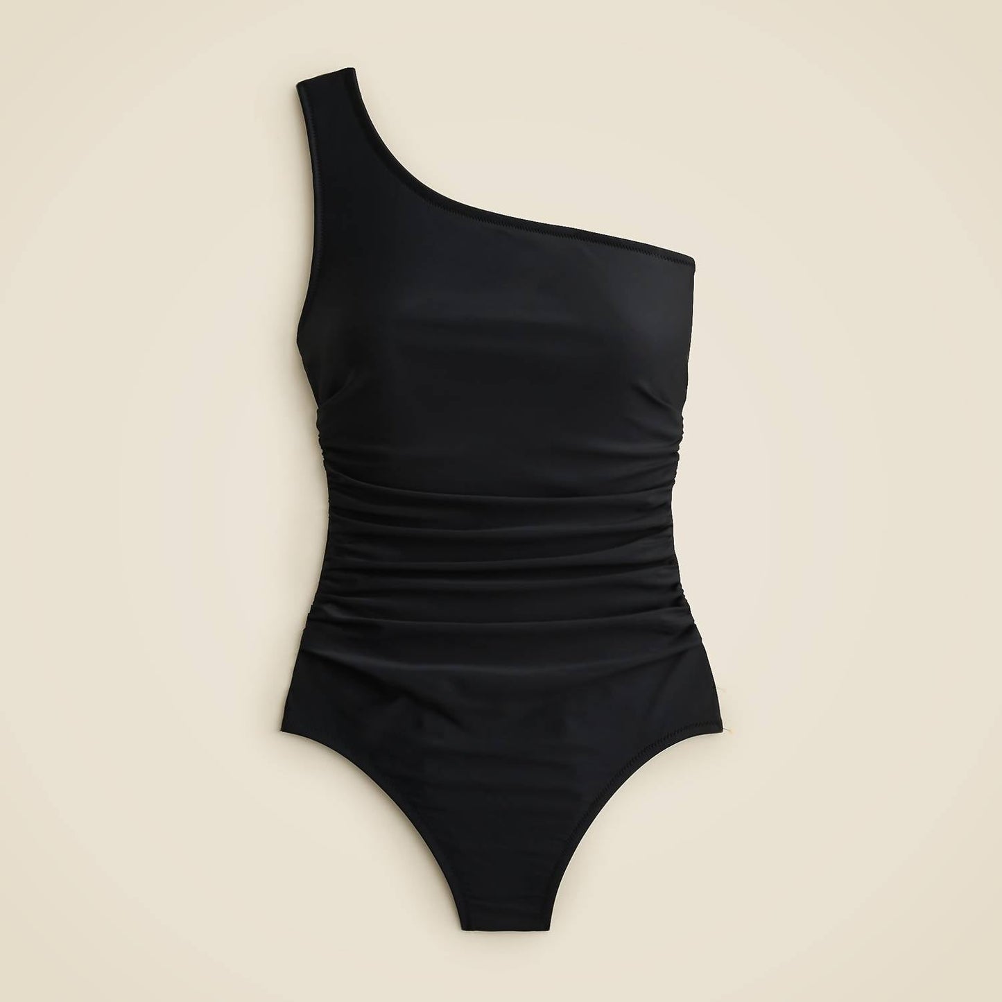 J.Crew - Sleek Ruched One Shoulder One Piece Swimsuit