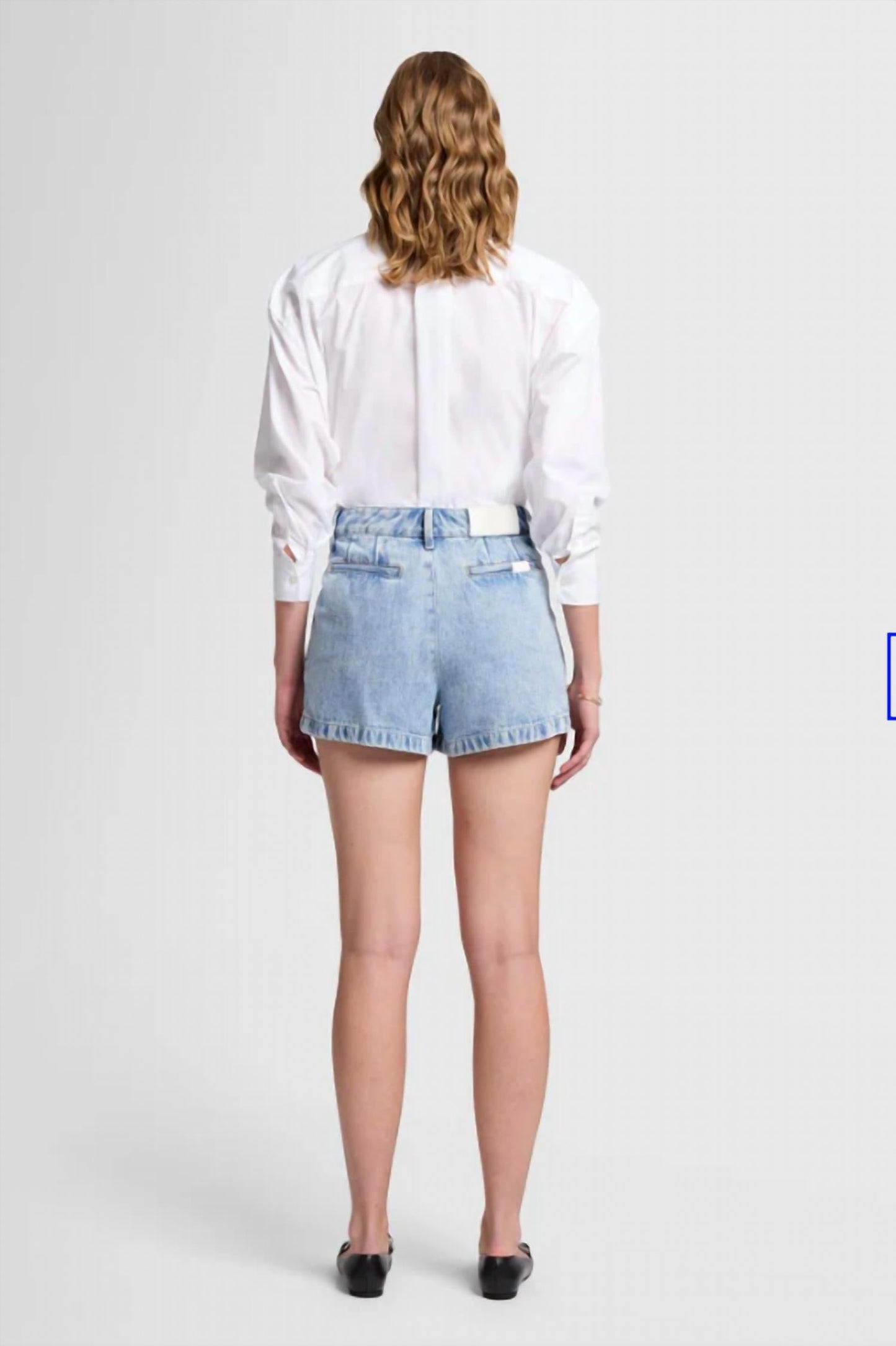 7 For All Mankind - Pleated Denim Shorts