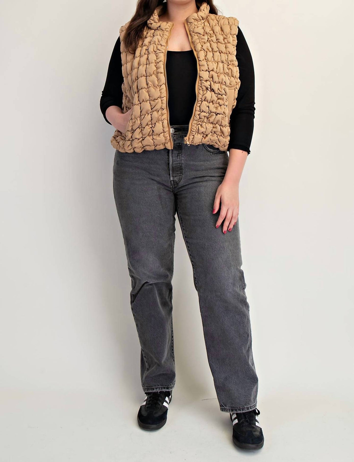 The Curve La - Plus Size Quilted Puffer Vest